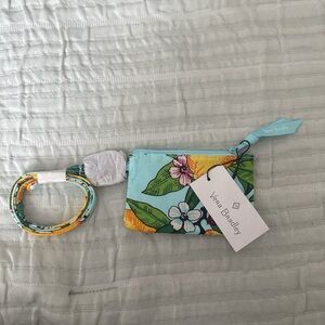 Vera Bradley Floral Wristlet - Blue and Yellow